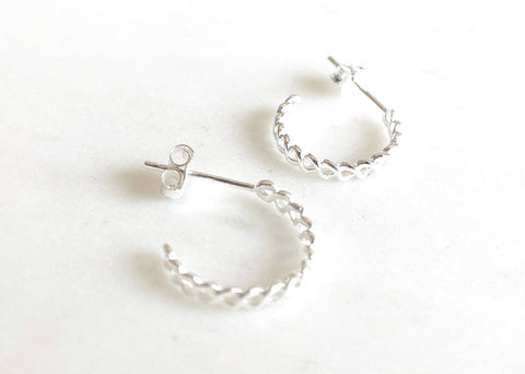 chained LUXE mini hoops